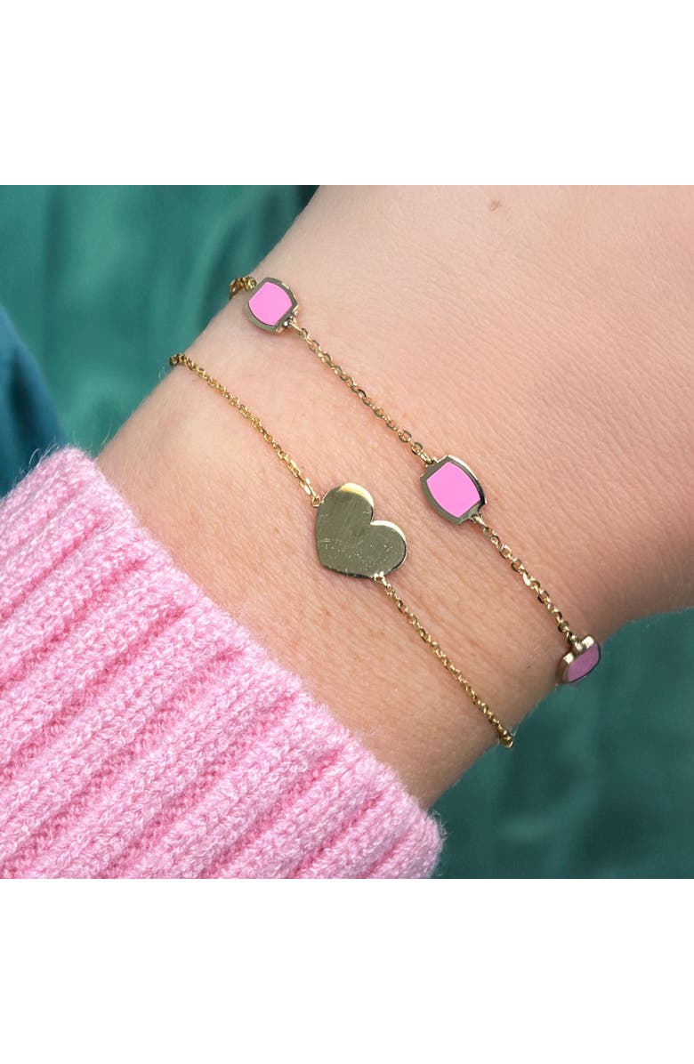 The Lovery Fine Jewelry Bubblegum Pink Icon Bracelet, Alternate, color, Bubblegum Pink
