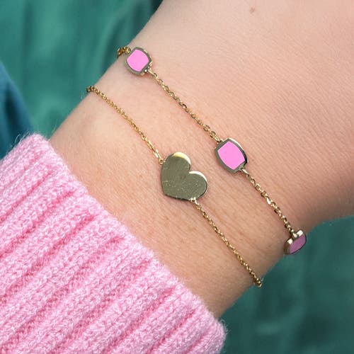The Lovery Fine Jewelry Bubblegum Pink Icon Bracelet In Pink