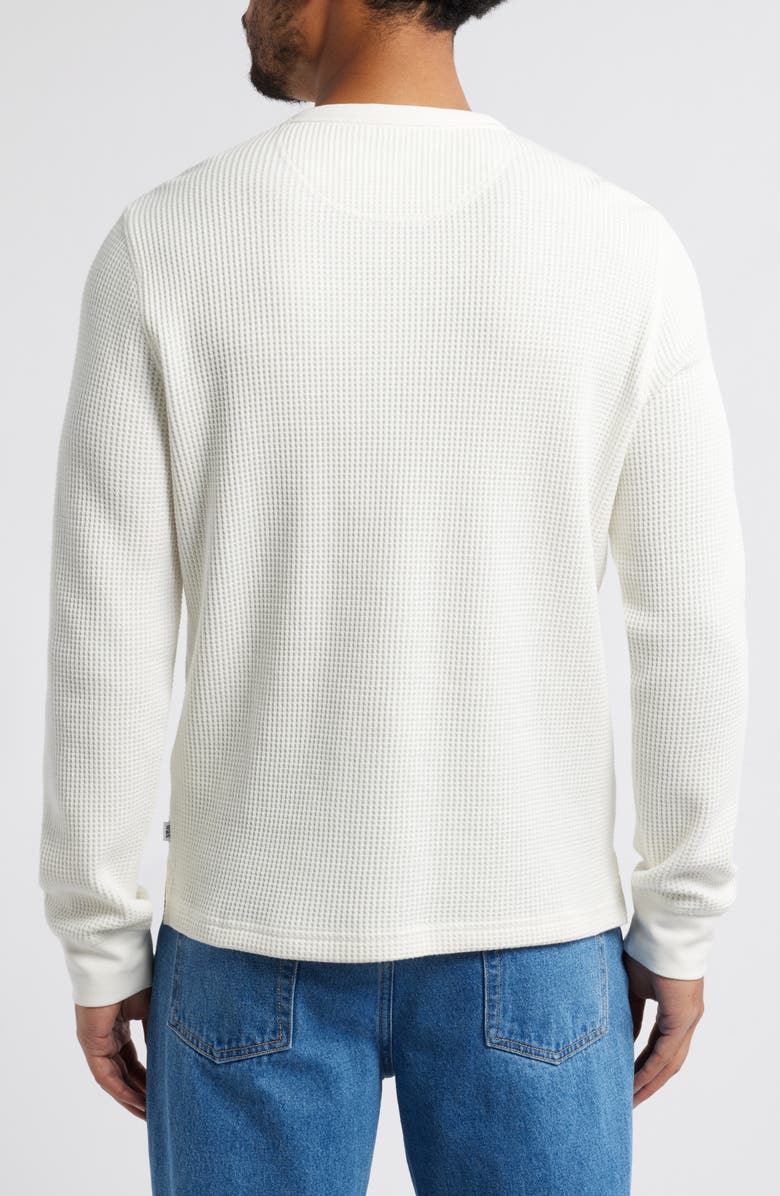 Wax London Heavyweight Stretch Cotton Thermal Henley, Alternate, color, Ecru