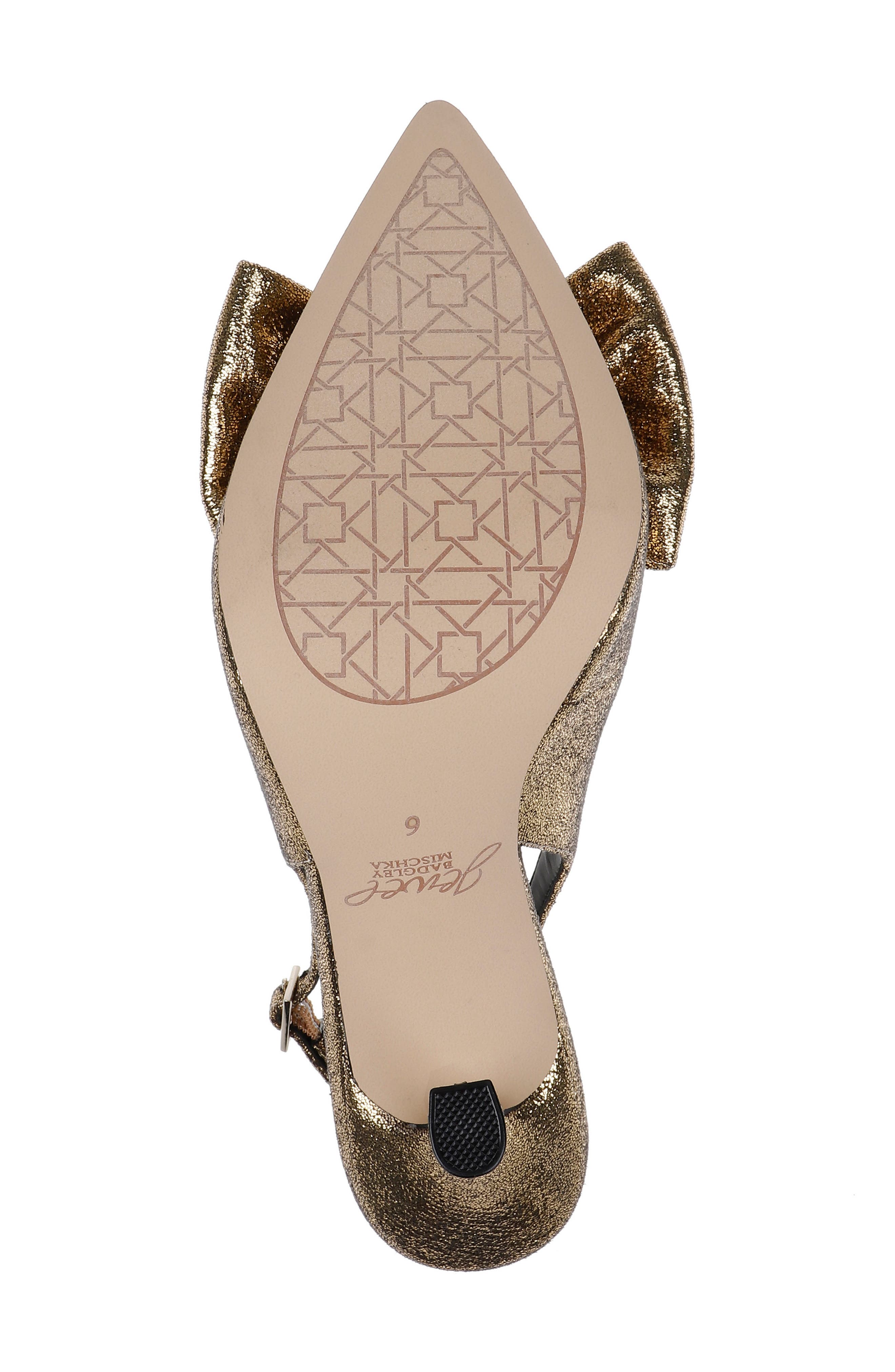 Jewel Badgley Mischka Kourtnay Slingback Pointed Toe Pump, Alternate, color, Gold Met