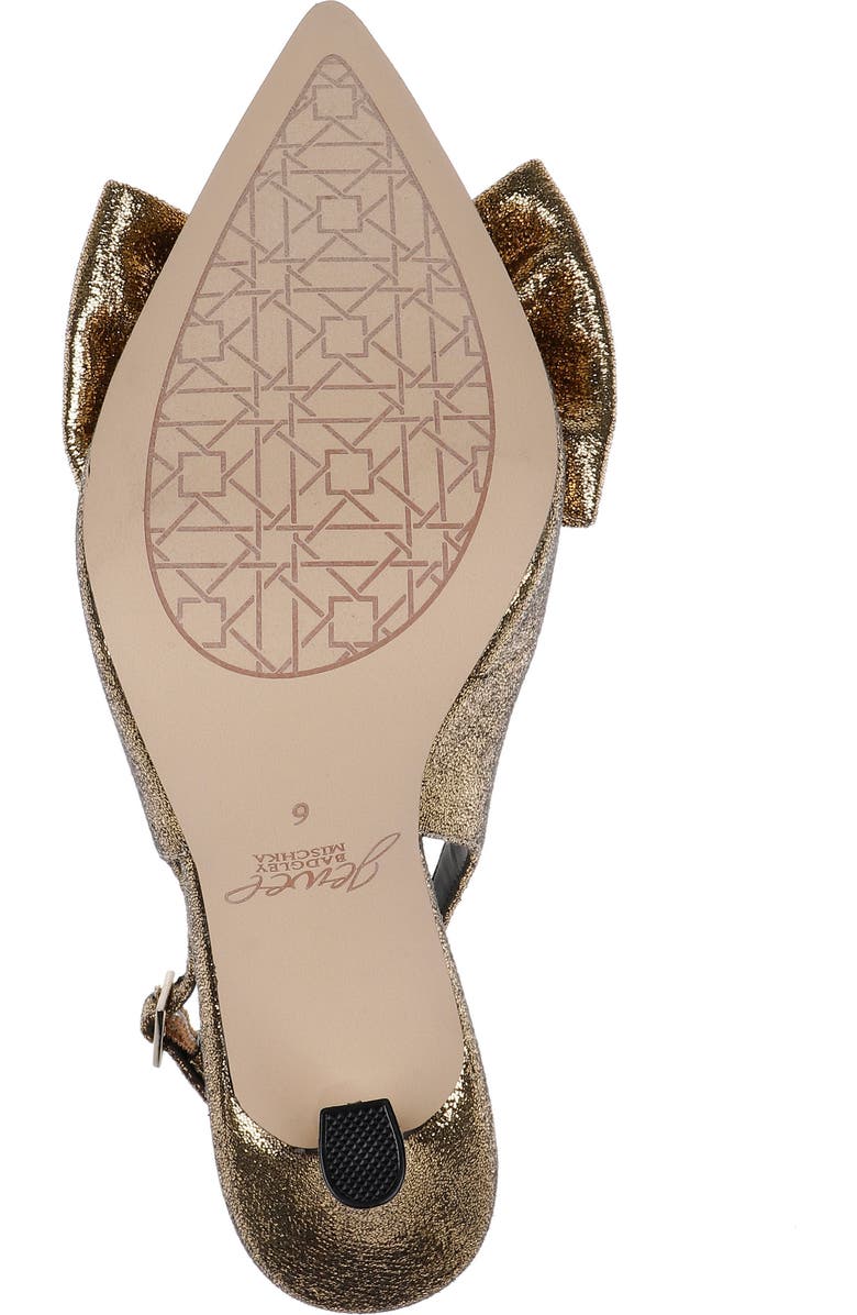 Jewel Badgley Mischka Kourtnay Slingback Pointed Toe Pump, Alternate, color, Gold Met