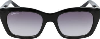 FERRAGAMO 53mm Rectangular Sunglasses | Nordstrom
