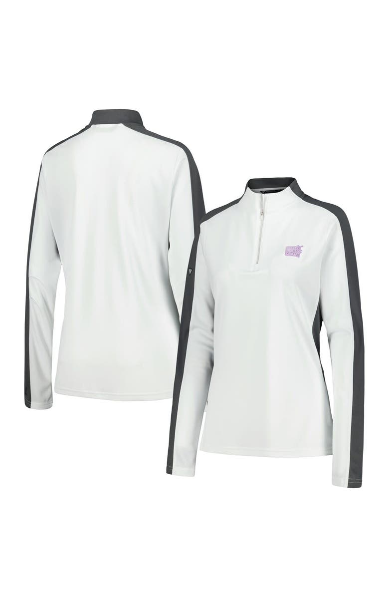 LEVELWEAR Women's Levelwear White NHL 2023 Hockey Fights Cancer Remi Quarter-Zip Top, Main, color, White