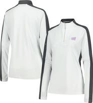 LEVELWEAR Women's Levelwear White NHL 2023 Hockey Fights Cancer Remi Quarter-Zip Top