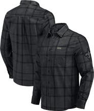 Darius Rucker Collection by Fanatics Men's Darius Rucker Collection by Fanatics Black New Orleans Saints Micro Corduroy Plaid Button Up Shirt