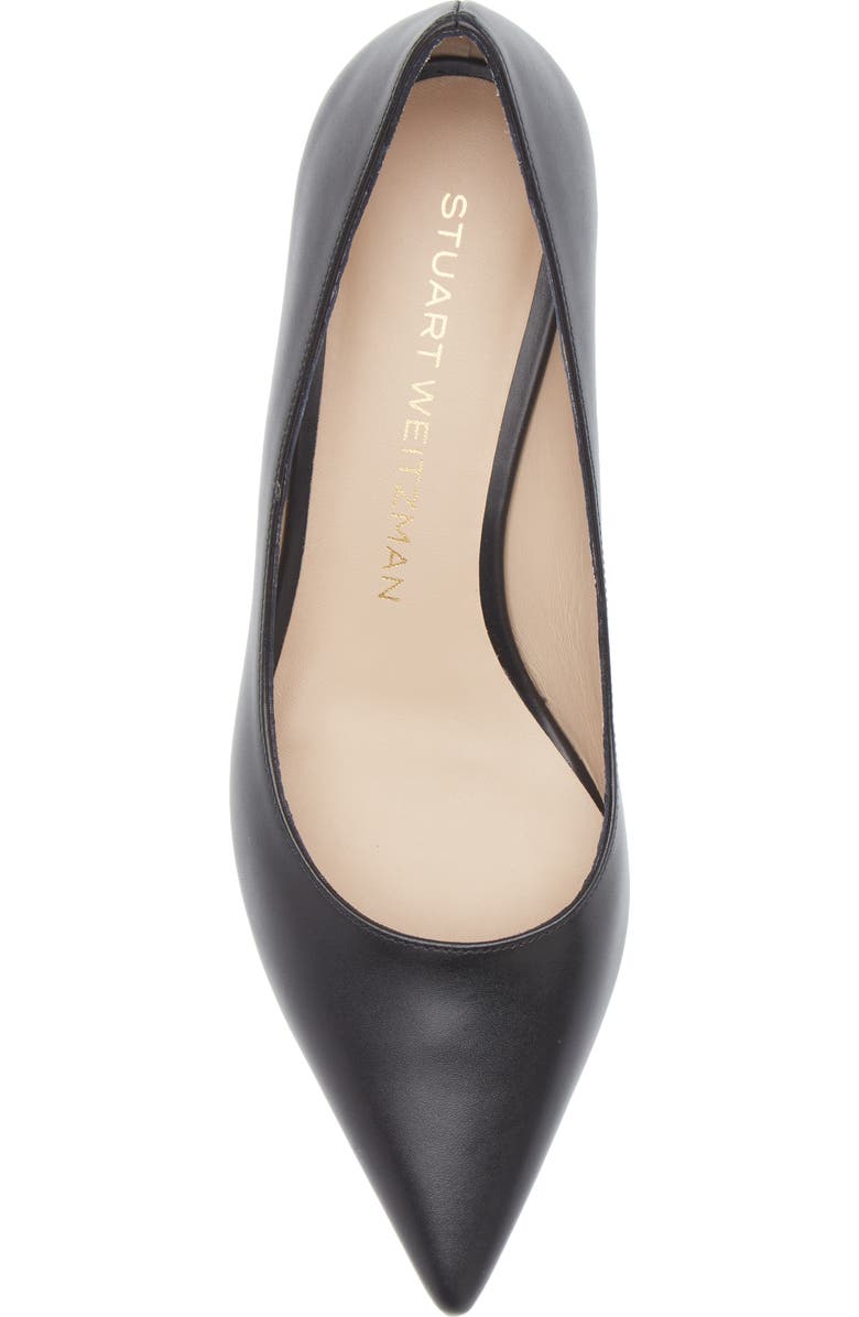 Stuart Weitzman Stuart Power 50 Block Heel Pump, Alternate, color, Black Smooth Calf