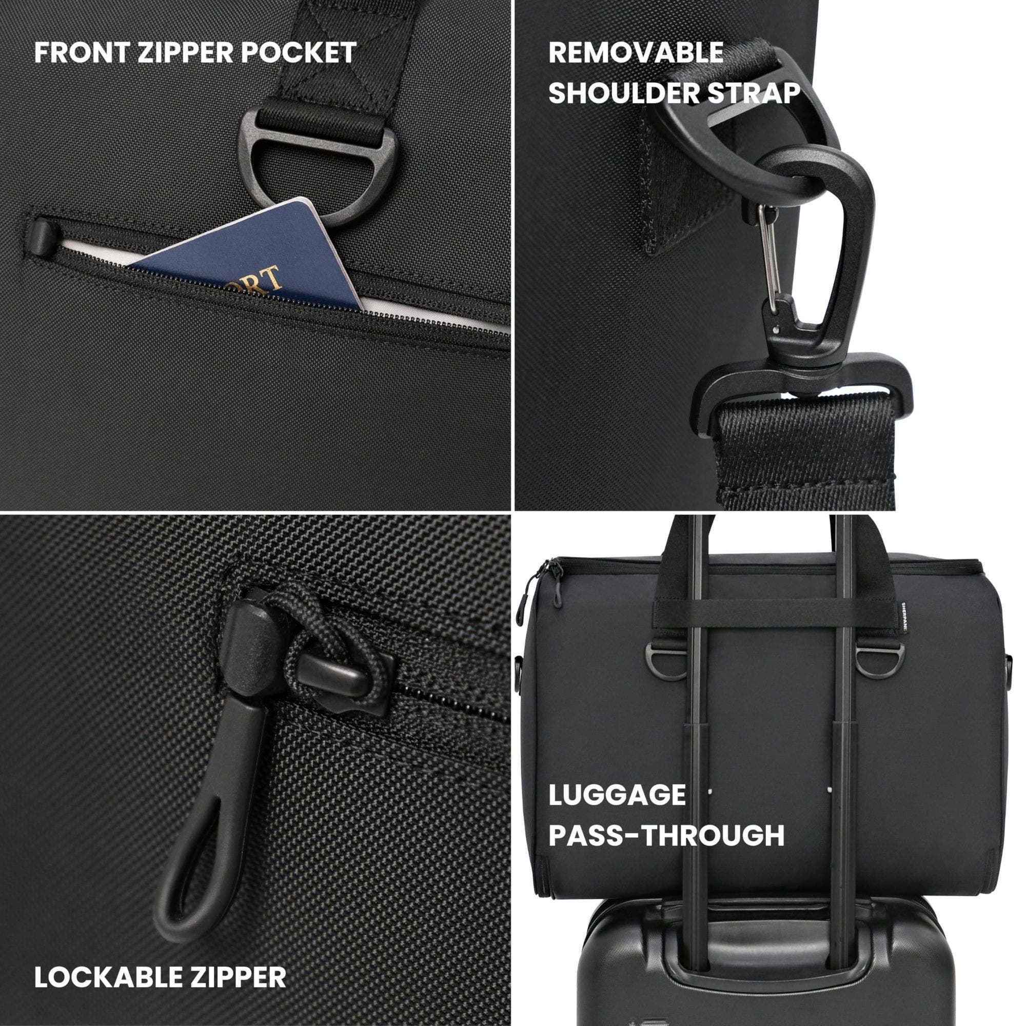 Jaunt Garment Duffle, Alternate, color, Raven