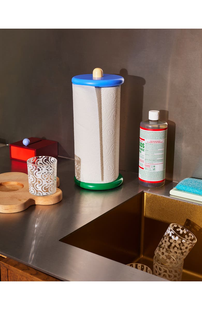 Areaware Spool Paper Towel Holder, Alternate, color, Blue Green