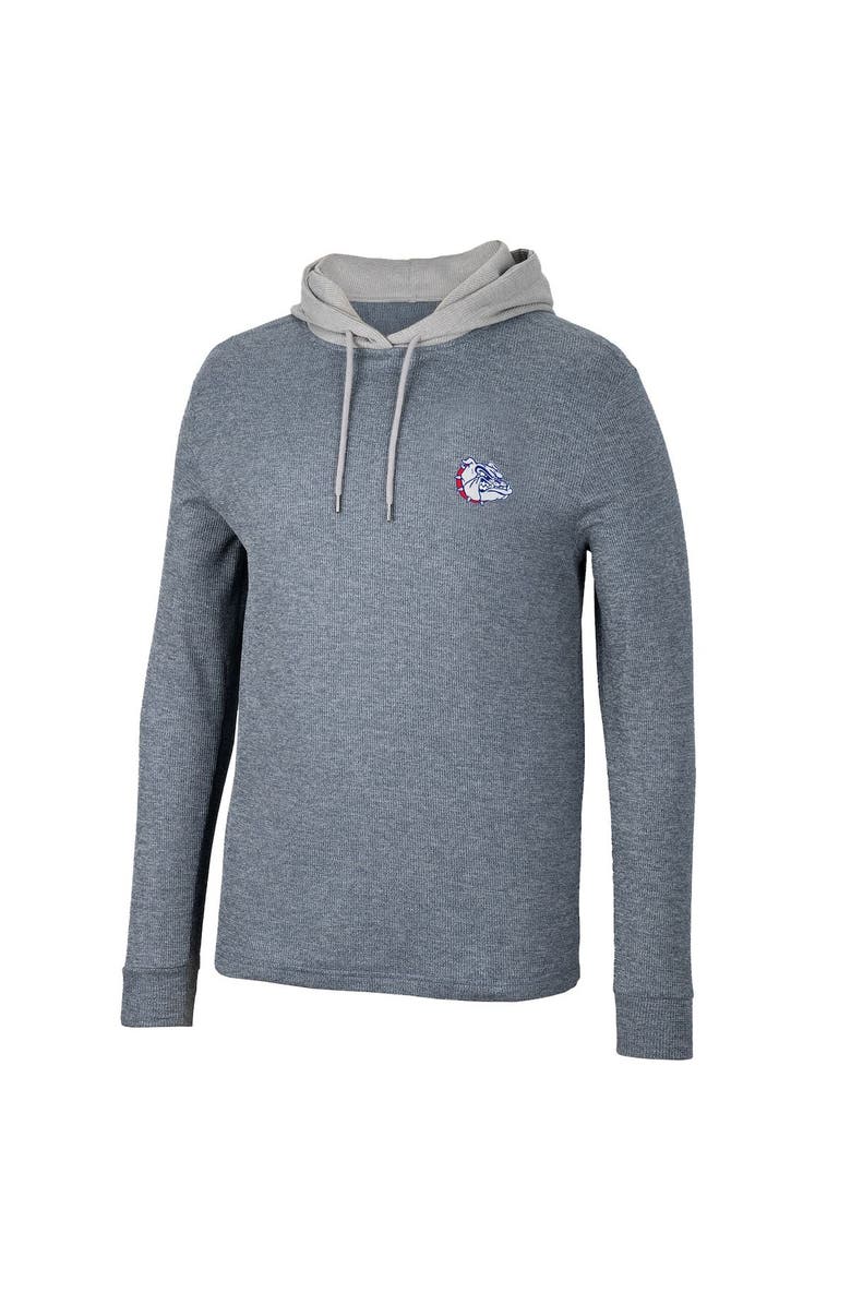 COLOSSEUM Men's Colosseum Navy Gonzaga Bulldogs Ballot Waffle-Knit Thermal Long Sleeve Hoodie T-Shirt, Alternate, color, Navy