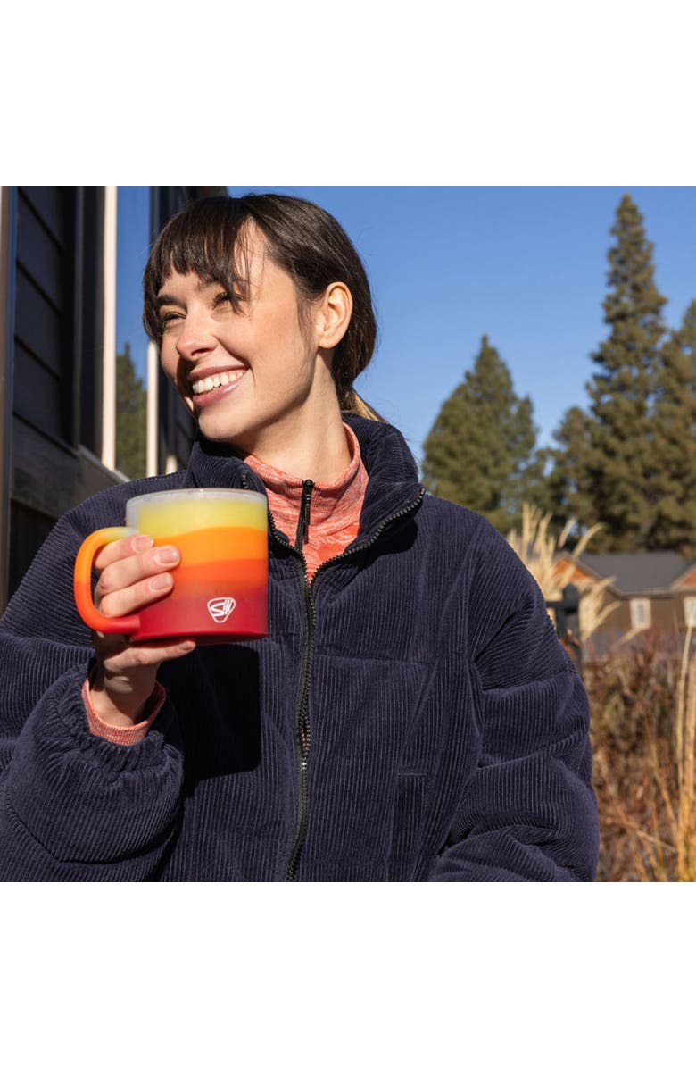 Silipint 2 Pack 16oz Silicone Coffee Mug W/ Lid, Alternate, color, 