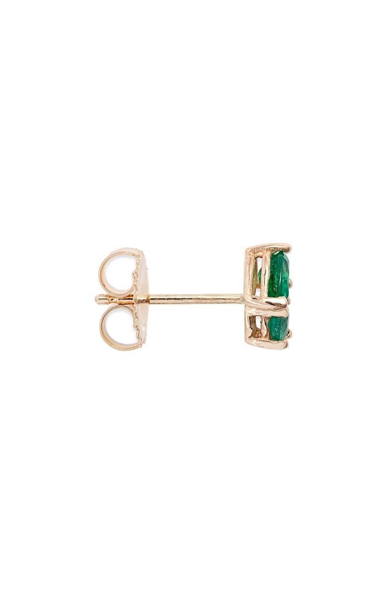 Anzie x Mel Soldera Jumelle Emerald Stud Earrings, Alternate, color, Green