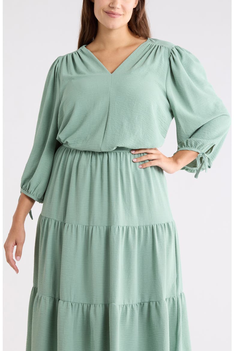 V-Neck Long Sleeve Top, Main, color, SAGE