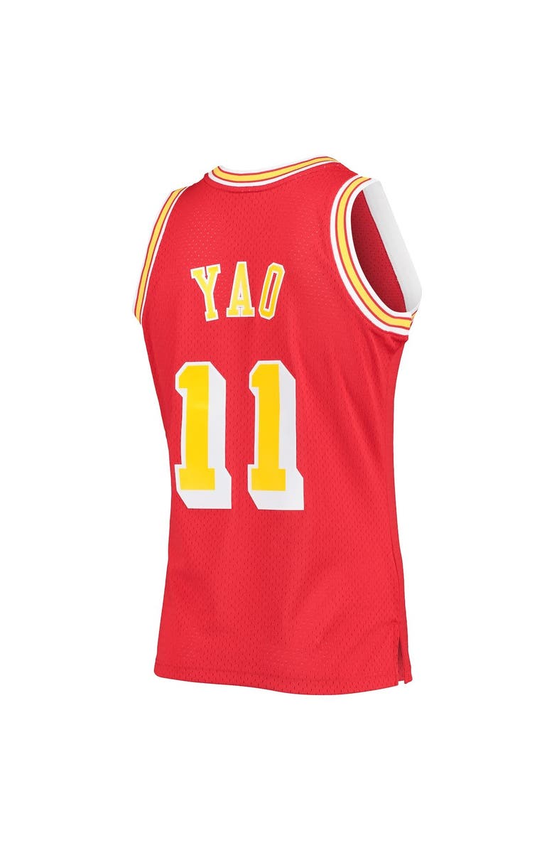 Mitchell & Ness Men's Mitchell & Ness Yao Ming Red Houston Rockets Hardwood Classics Swingman Jersey, Alternate, color, 