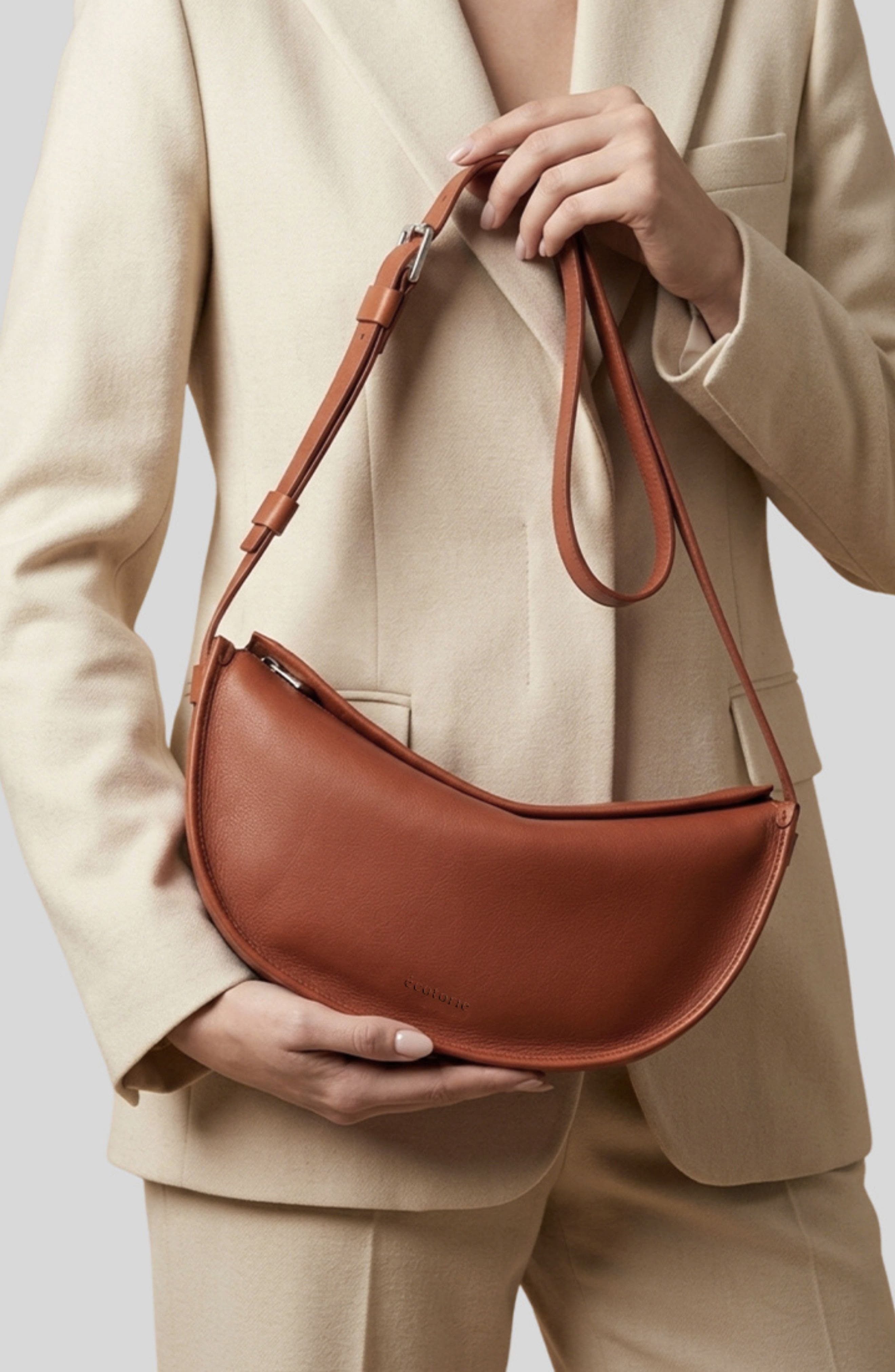 Dora Leather Crossbody Bag, Alternate, color, COGNAC
