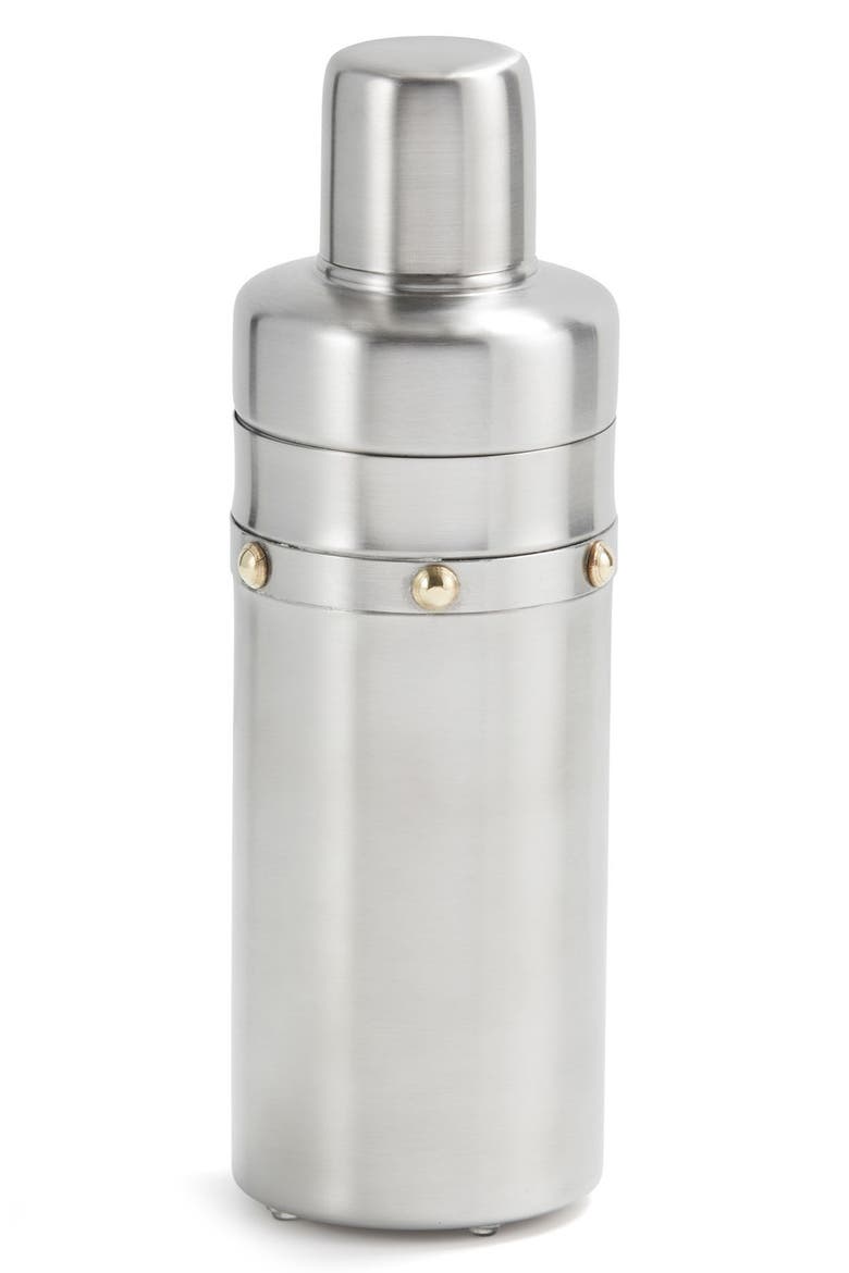 Rivets Cocktail Shaker, Main, color, SILVER