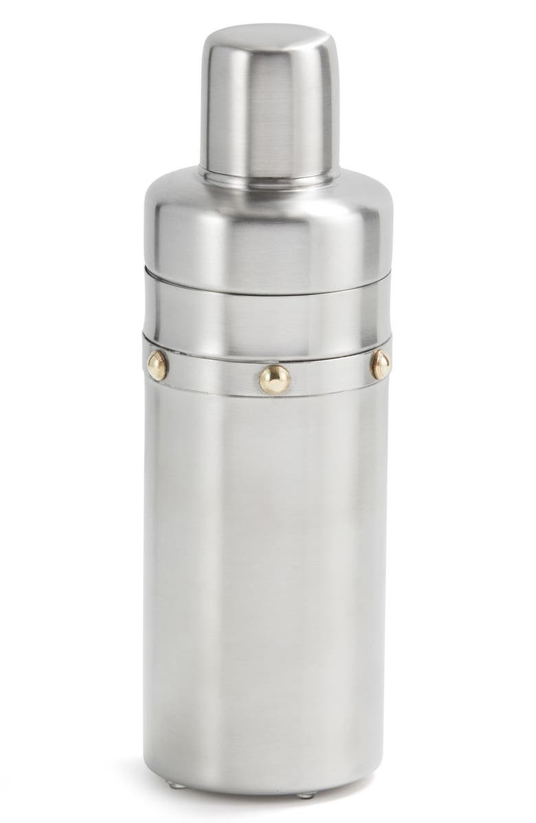 ROSELLI TRADING COMPANY Rivets Cocktail Shaker, Main, color, Silver