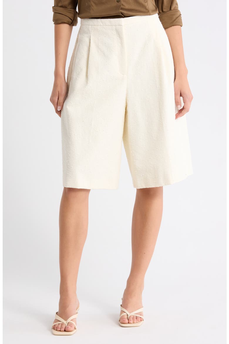 Tualy Tweed Shorts, Main, color, OPEN WHT