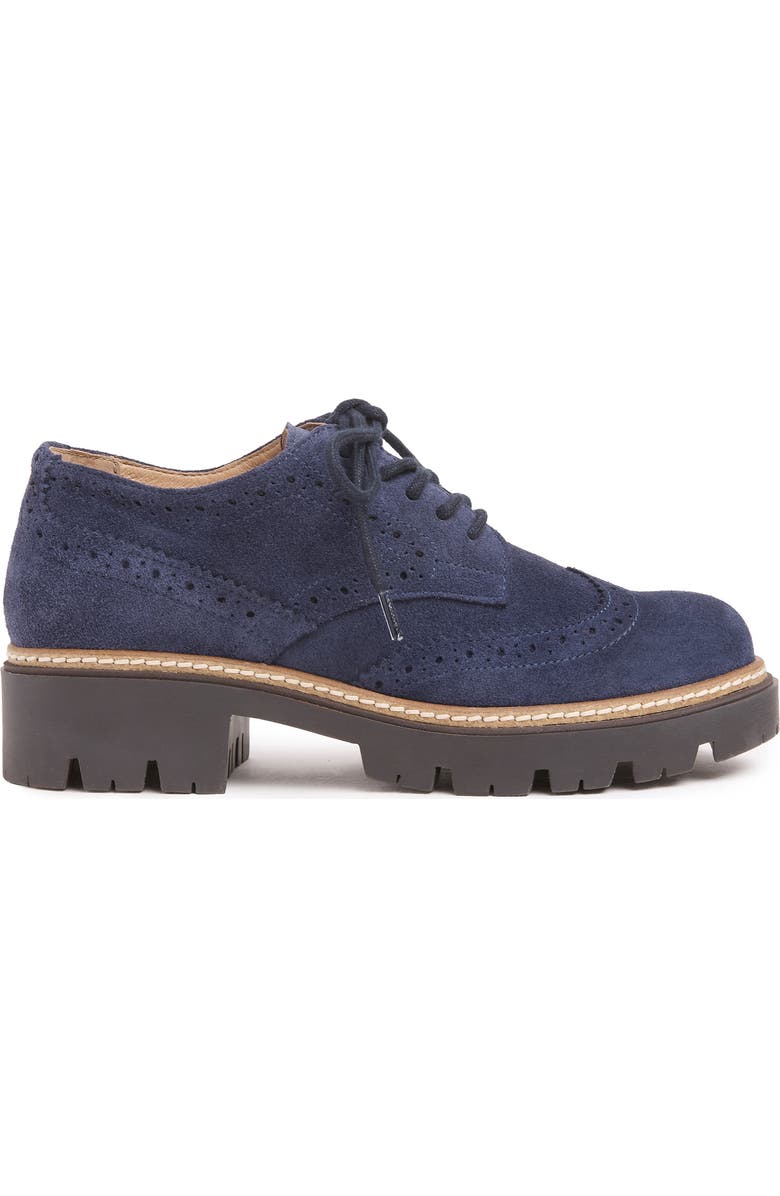 Celtic & Co. Chunky Brogue Shoe, Main, color, Navy