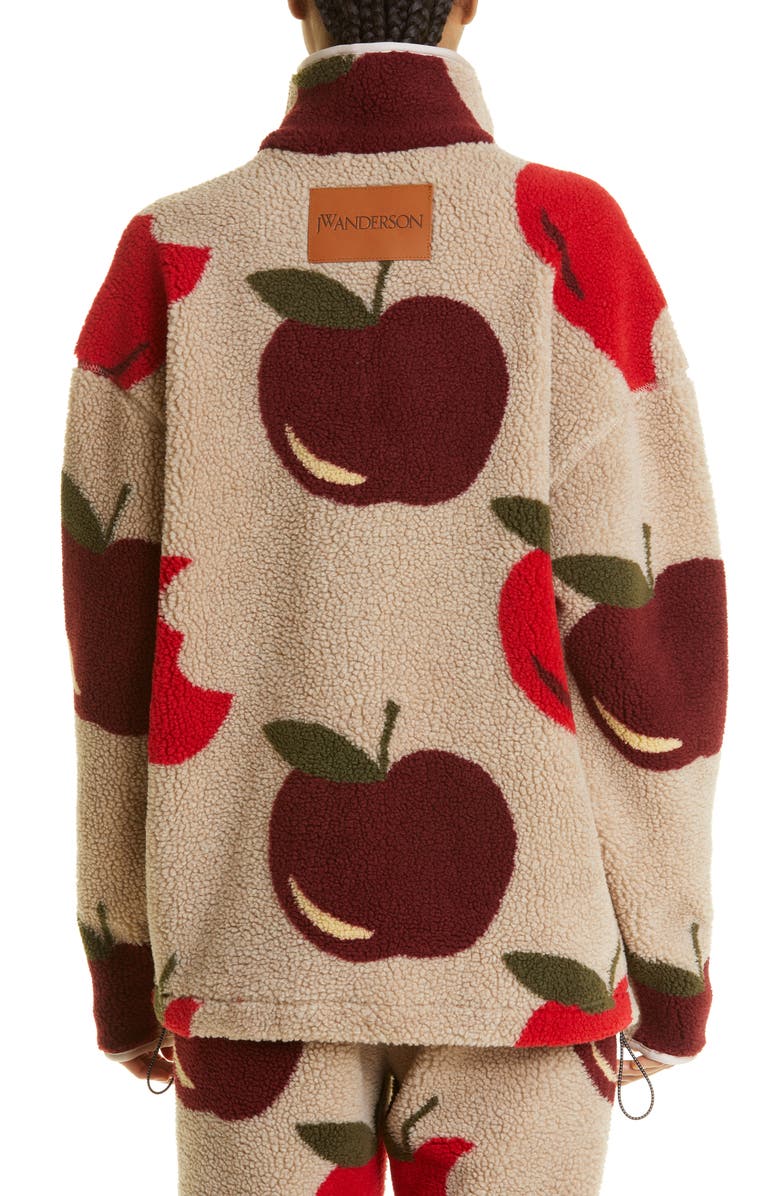 JW Anderson Apple Print Fleece Jacket, Alternate, color,