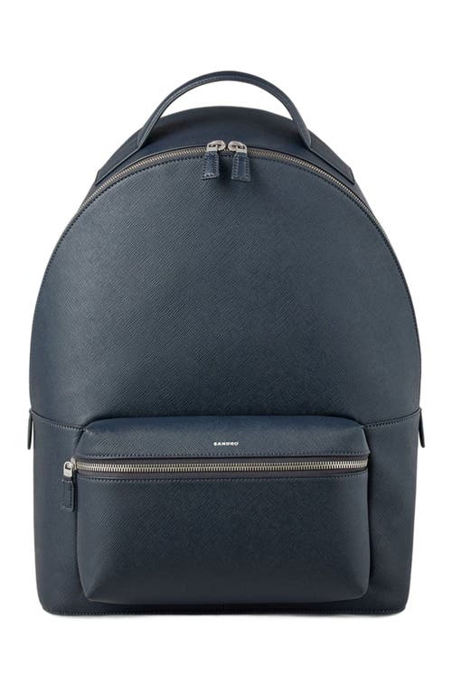 Sandro Reconstituted Leather Rucksack In Fonte