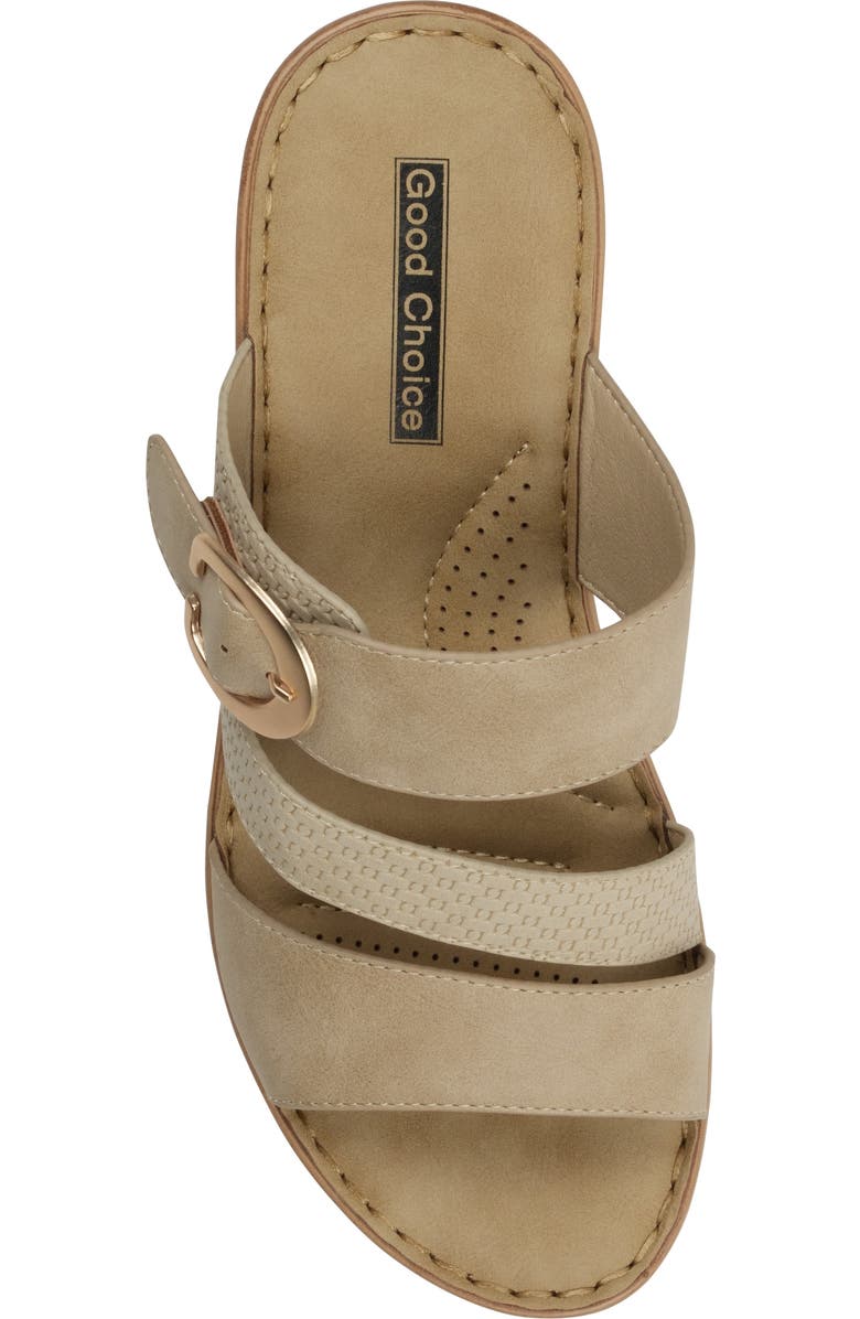 GOOD CHOICE NEW YORK Odalis Platform Wedge Slide Sandal, Alternate, color, Natural