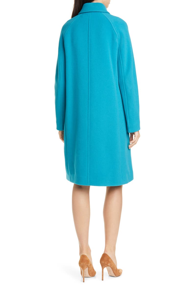Comara Wool Blend Coat, Alternate, color, PETROL