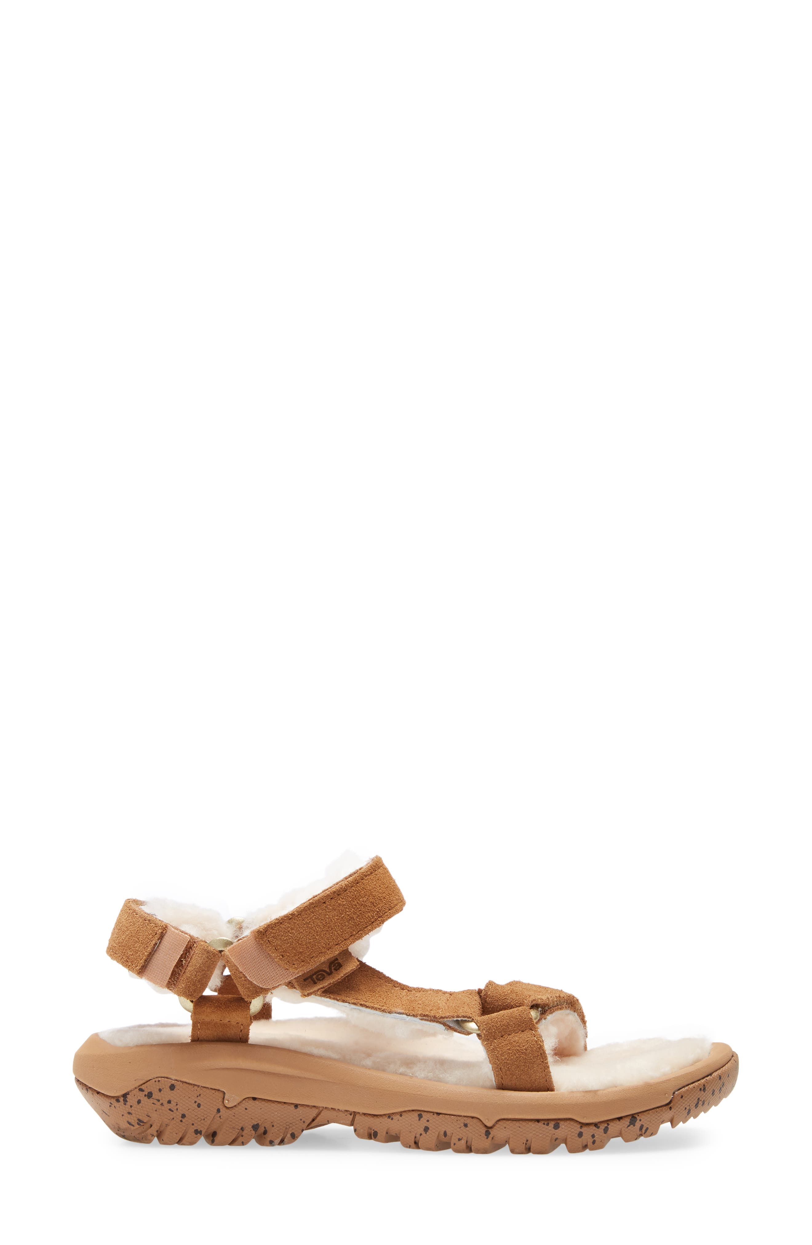 Hurricane Genuine Shearling Lined Sandal, Alternate, color, PECAN