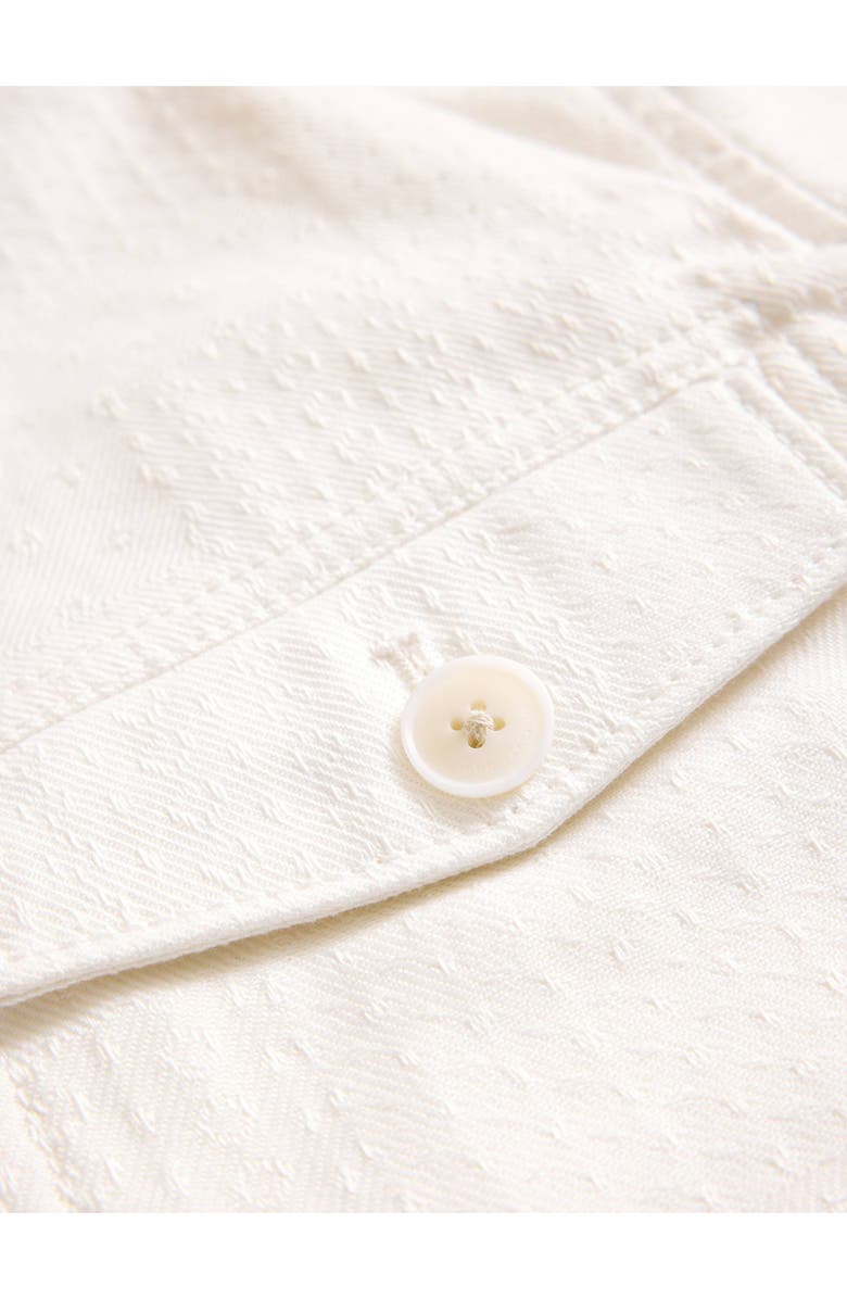 John Varvatos Briggs Textured Cotton Trucker Jacket, Alternate, color, Ivory