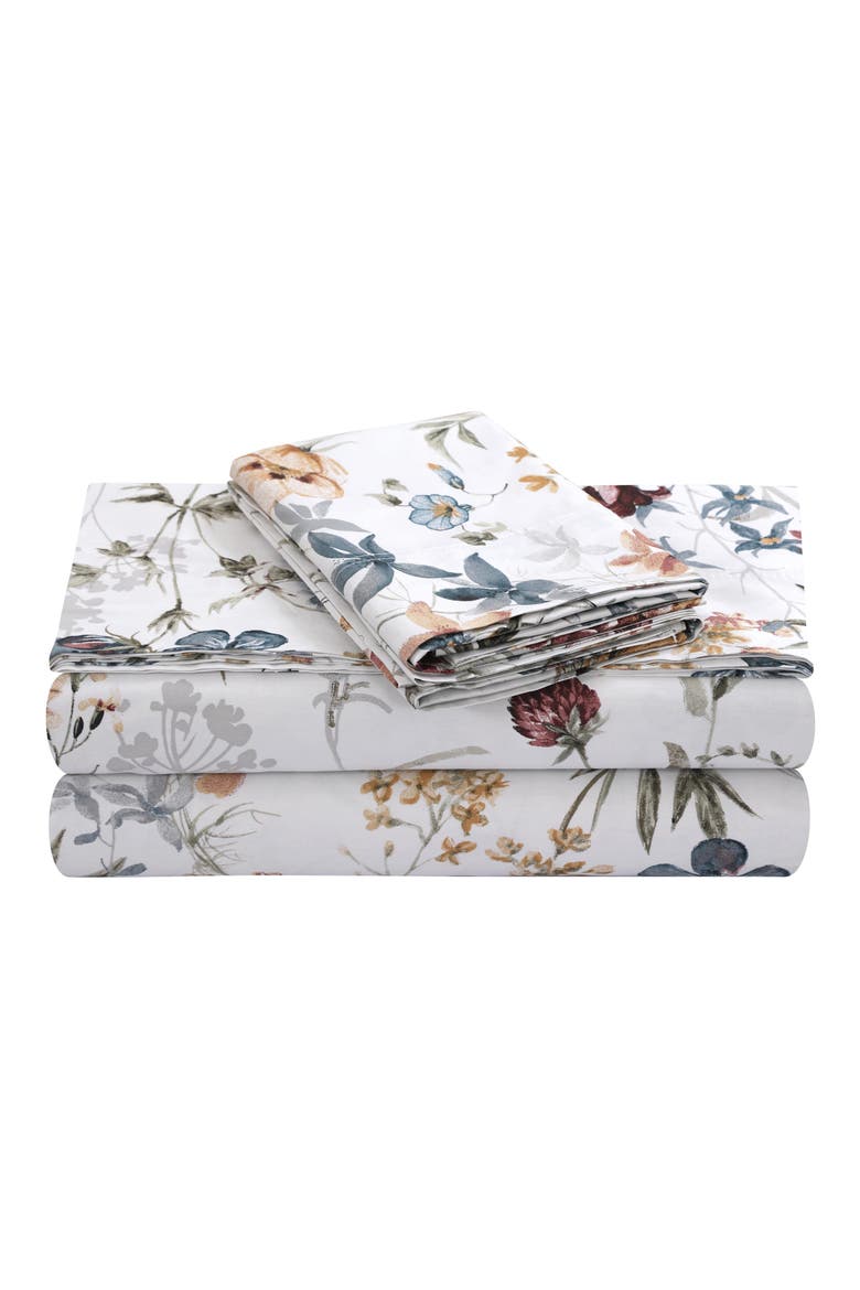 Amalfi 300 Thread Count Sateen Sheet Set, Main, color, DEEP RED