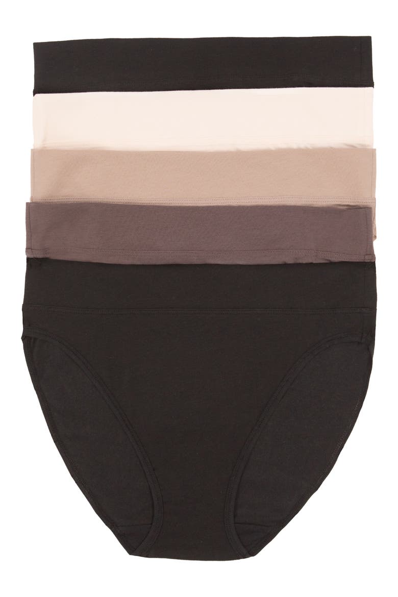 5-Pack Stretch Cotton High Cut Briefs, Main, color, CLASSIC