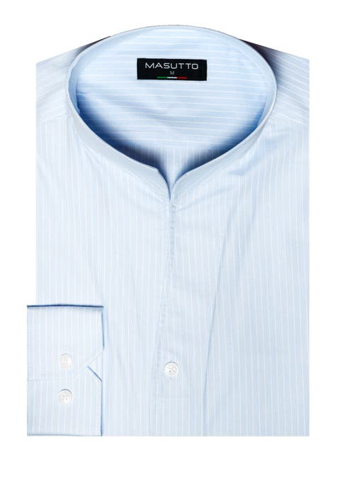 Oslo Tulip Stand Up Collar Long Sleeve Shirt