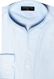 MASUTTO Oslo Tulip Stand Up Collar Long Sleeve Shirt