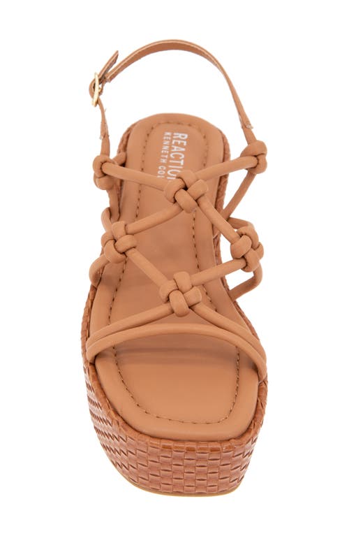 Reaction Kenneth Cole Essa Knot Platform Sandal In Rust