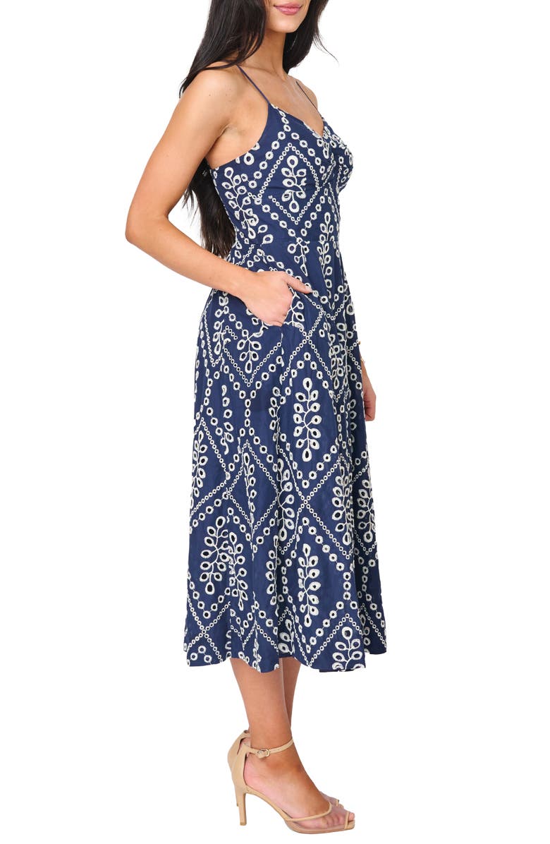 GIBSONLOOK Amanda Eyelet Cotton Sundress, Alternate, color, 