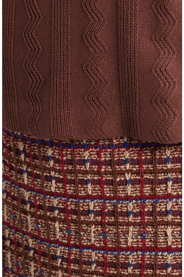 Textured Knit Mock Neck Top, Alternate, color, TRUFFLE