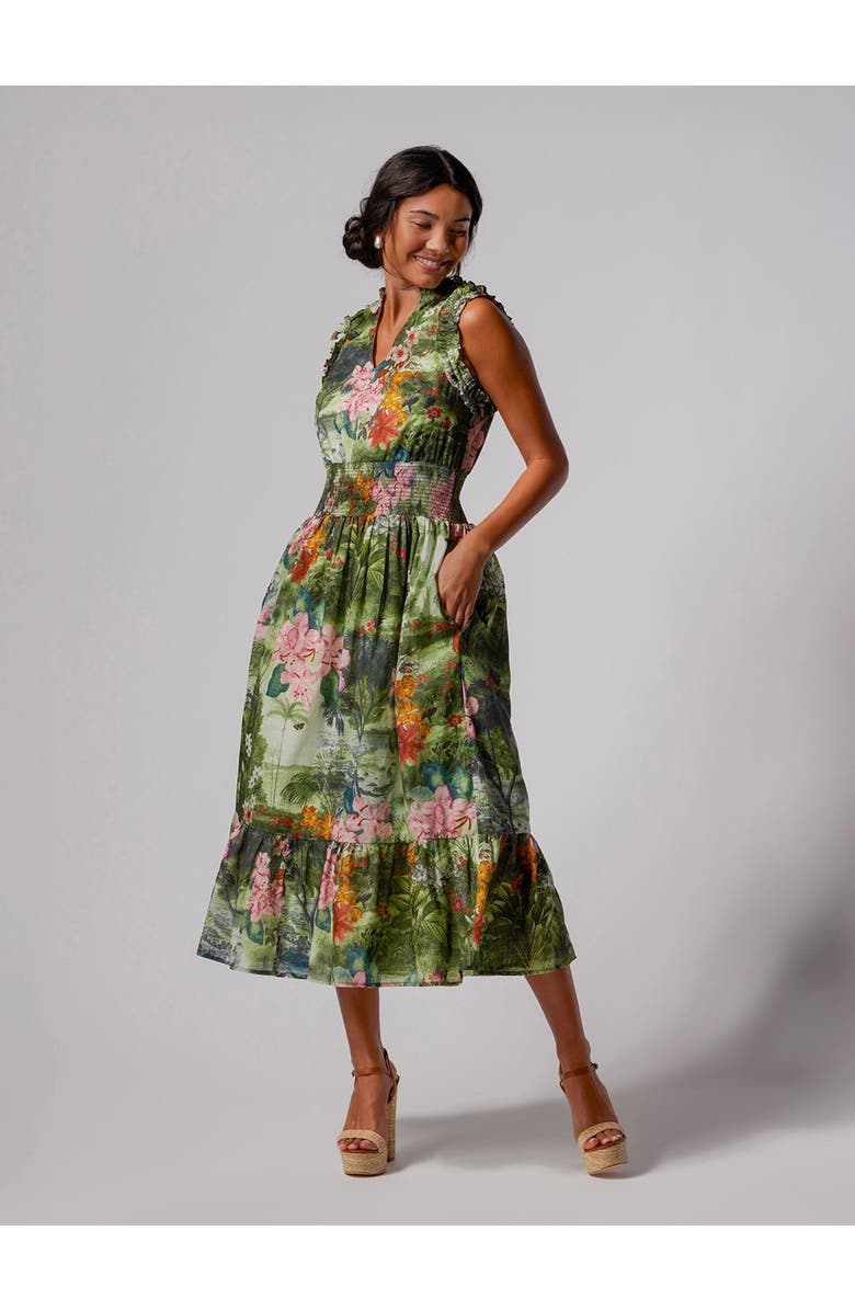 Tori Richard Artistic Garden Viola Dress, Alternate, color, 