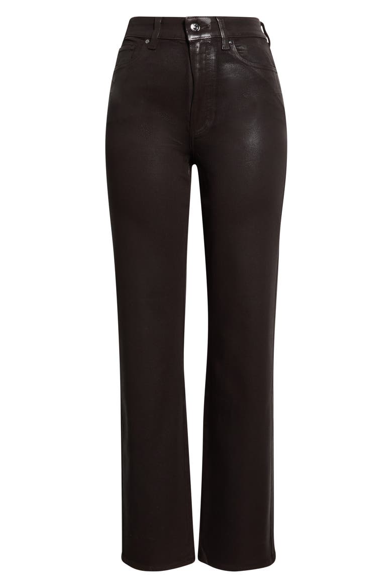 Stevie High Waist Coated Denim Jeans, Main, color, CHICORY COFFEE LUXE COATING