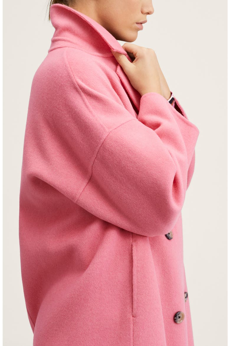 Wool Blend Coat, Alternate, color, PINK