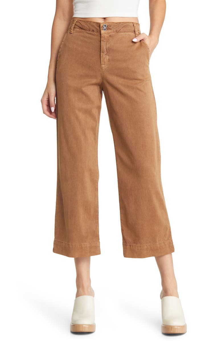 Bella Dahl Saige Wide Leg Crop Pants, Main, color, Warm Copper