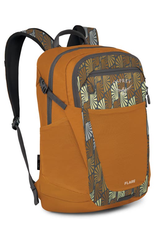 Osprey Flare 27-liter Backpack In Kazuma Print Toffee Orange