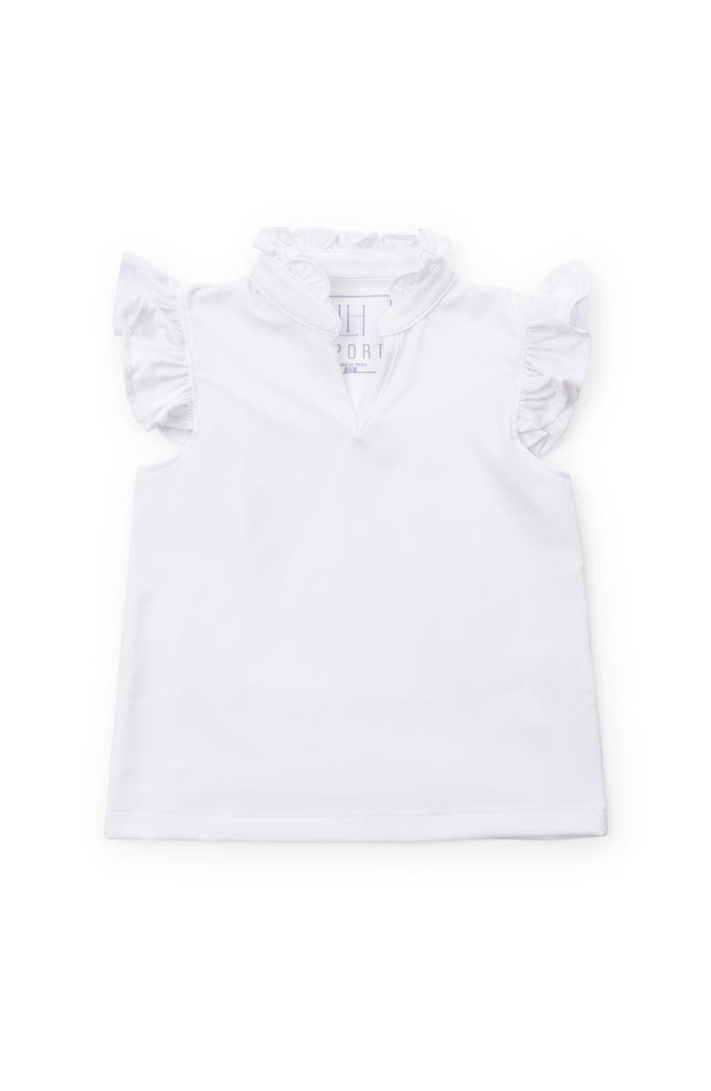 Lila and Hayes Ellie Girls' Sleeveless Ruffled Top by LH Sport, Main, color, White