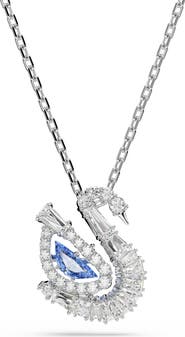 Swarovski Crystal Swan Pendant Necklace