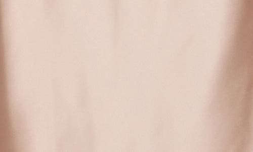 Renee C One-shoulder Satin Midi Dress In Beige