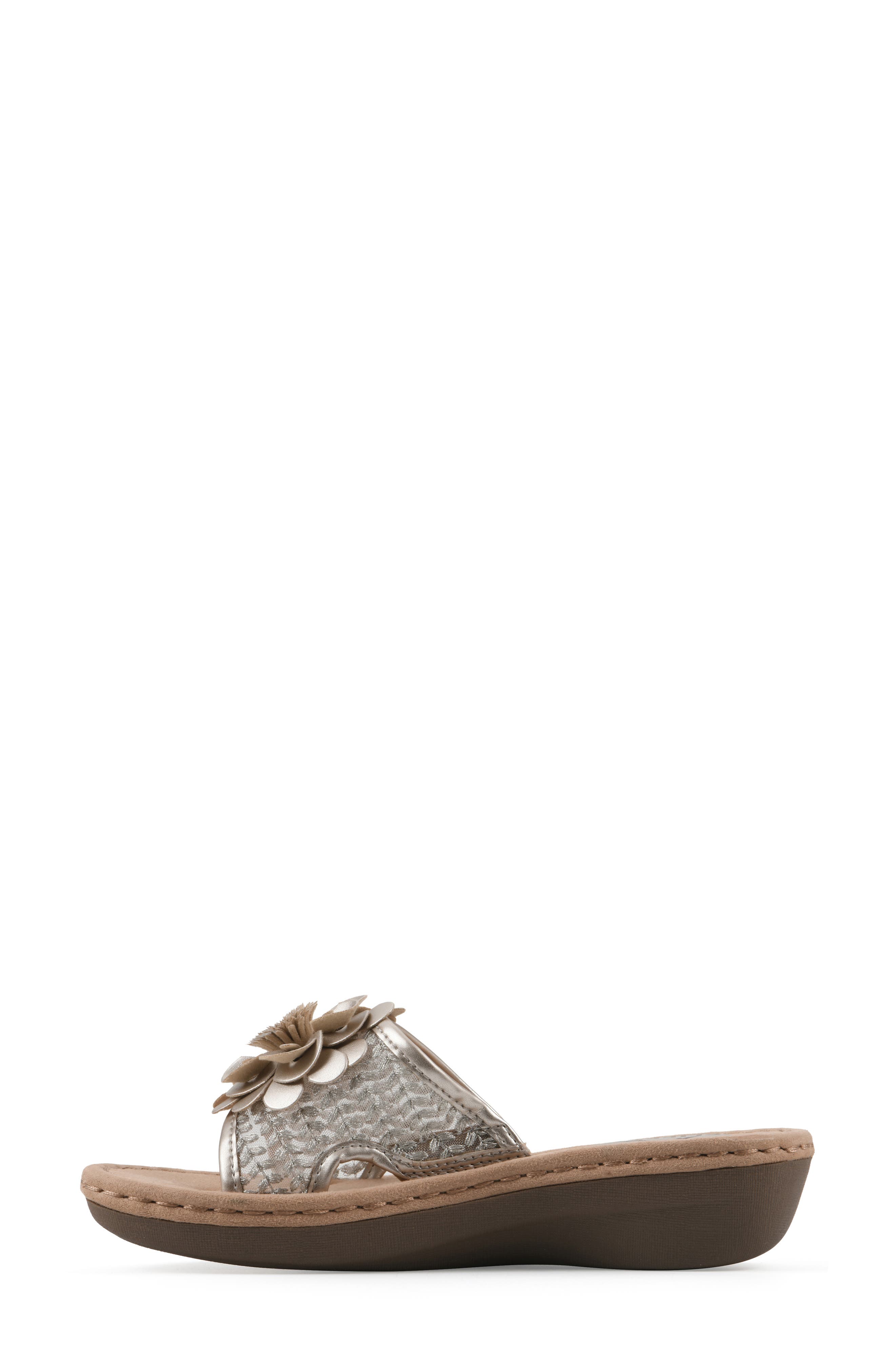 Chill 2 Wedge Slide Sandal - Wide Width Available, Alternate, color, PLATINO/ FABRIC
