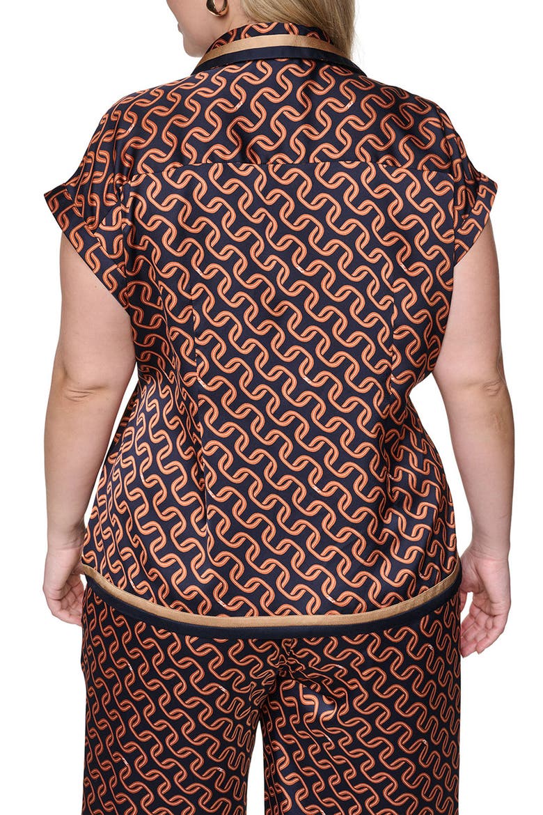 Tie Waist Satin Top, Alternate, color, MIDNIGHT NAVY/ SIENNA