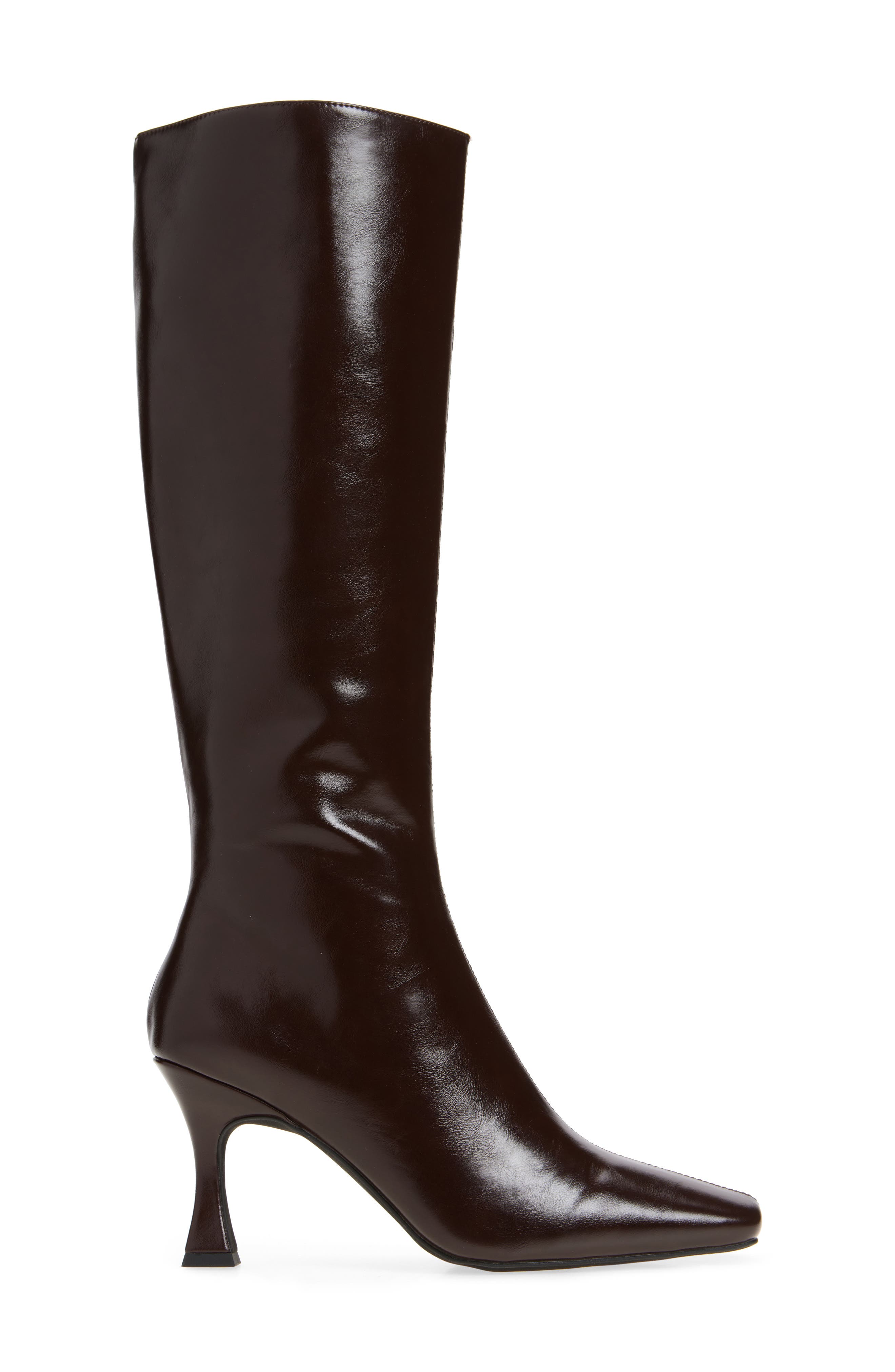 Check Mate Knee High Boot, Alternate, color, BROWN
