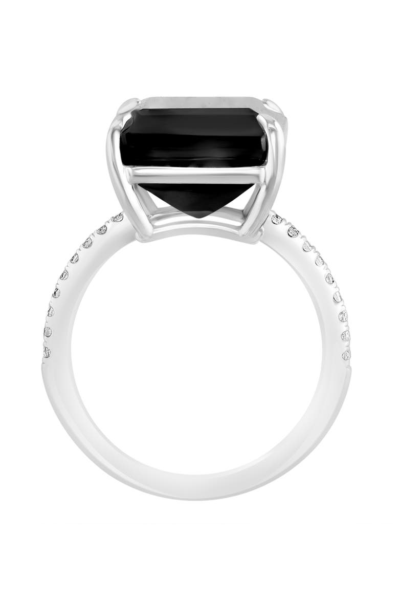 Onyx Prong Set Ring, Alternate, color, BLACK
