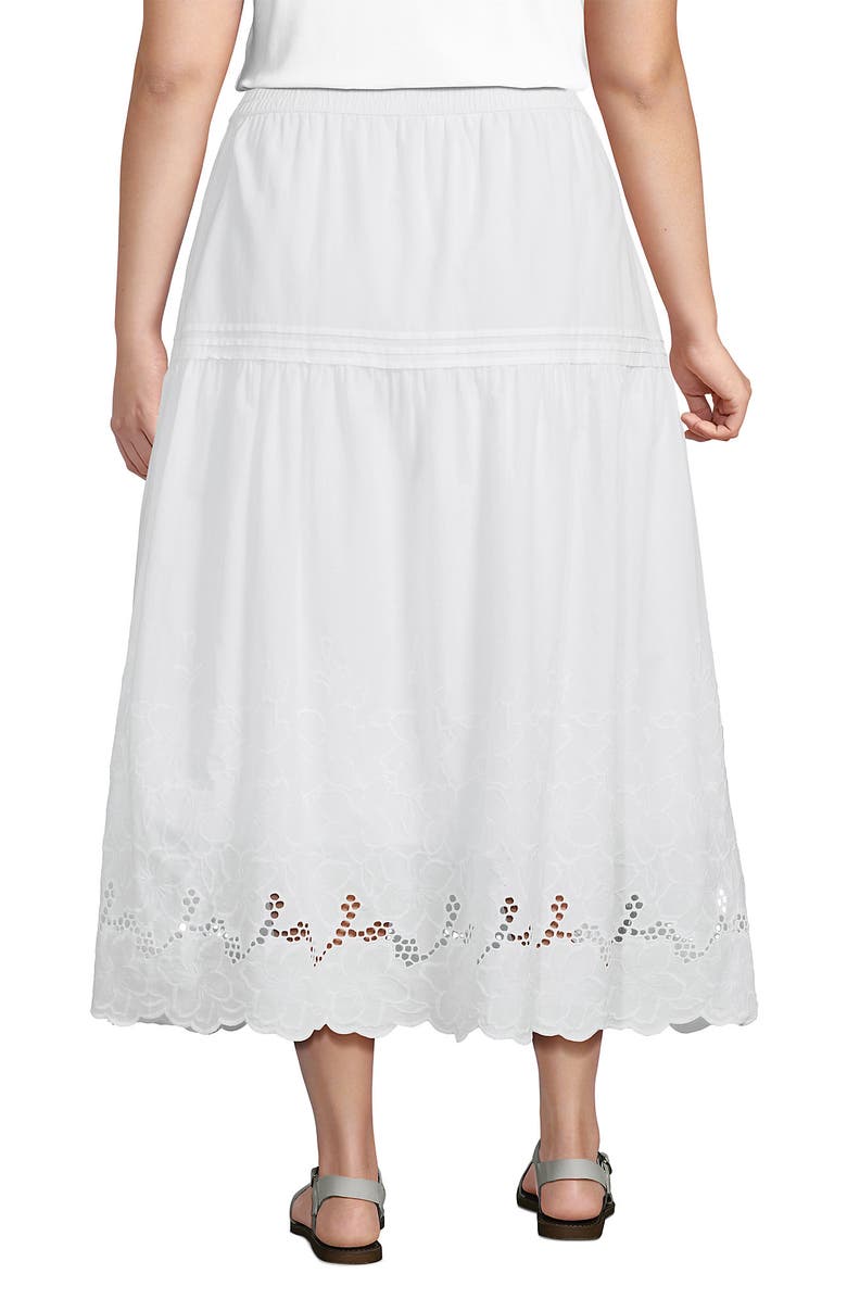 Lands' End Voile Eyelet Maxi Skirt, Alternate, color, White