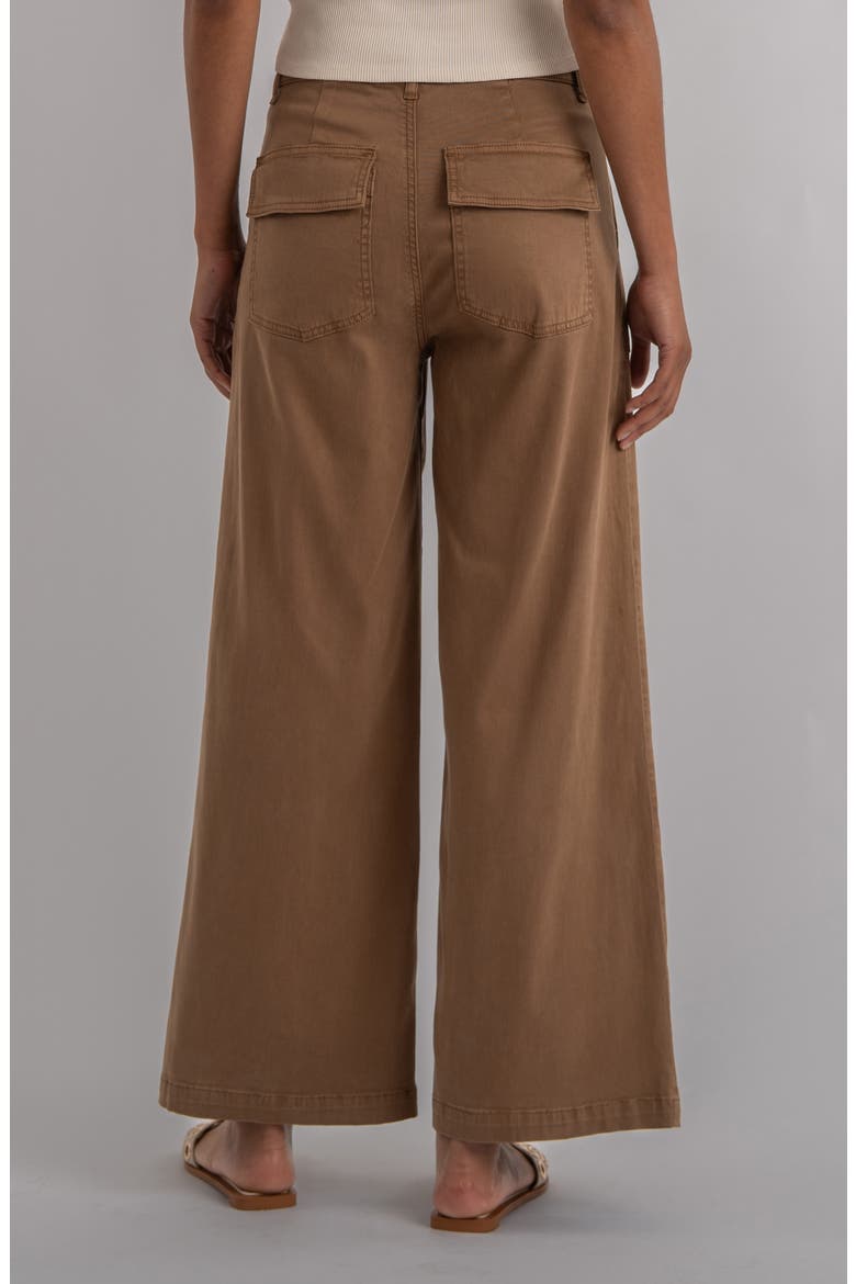 Meg High Waist Ankle Wide Leg Pants, Alternate, color, SADDLE BROWN