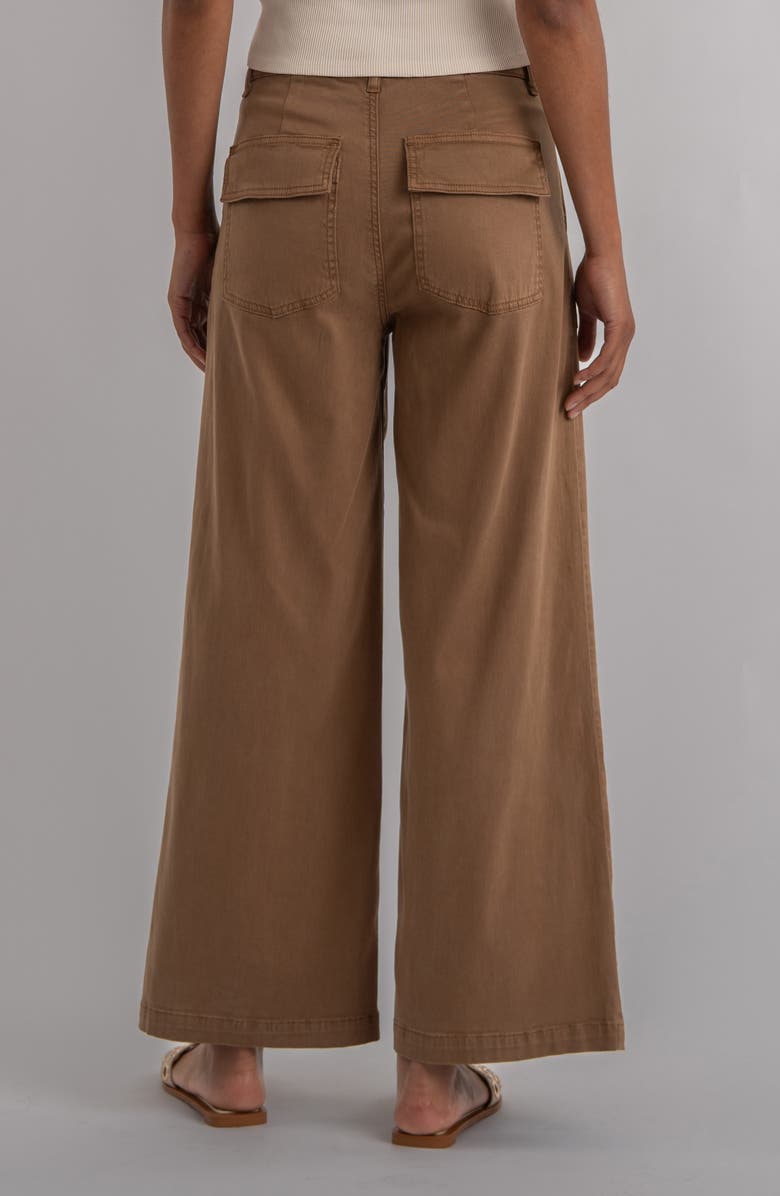KUT from the Kloth Meg High Waist Ankle Wide Leg Pants, Alternate, color, Saddle Brown